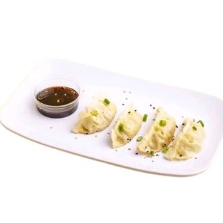 Gyozas de langostinos y vegetales