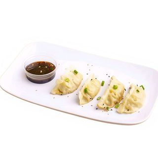 Gyozas de langostinos y vegetales