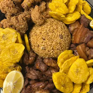 Plato Mixto De Pollo y Carne salada