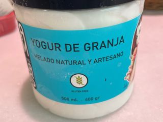 Helado natural de yogur