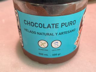Helado de chocolate puro