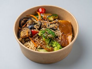 Salmón Teriyaky fideos (450 G.)