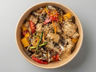 Noodles de arroz con verduras y Heura (450g)