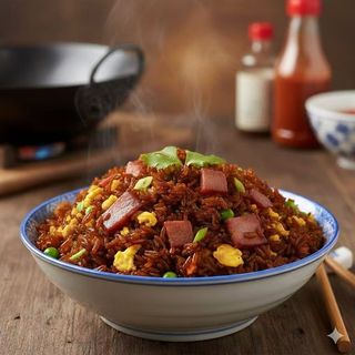 B10b. Arroz negro con tres detalles con ternera