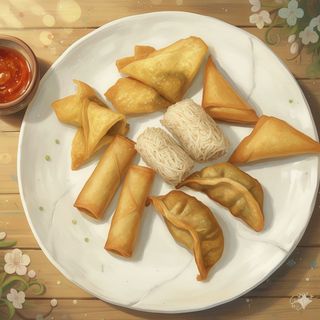 N1.Rollitos de Verduras 3u ➕Secretos de Curry 3u