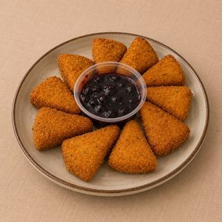 Queso Frito con Mermelada