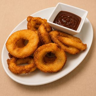 Aros de Cebolla con Salsa Barbacoa