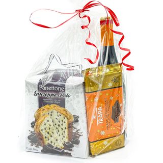 Lote Regalo NAVIDAD Vino+Turrón+Panettone