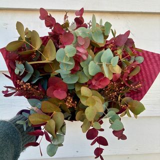 Ramo de eucaliptos y brezo