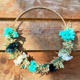 Aro flores preservadas blue