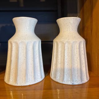 Pareja de jarrones de cerámica