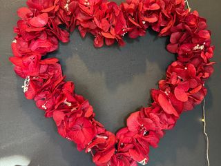 Corazón 30cm Hortensia preservada