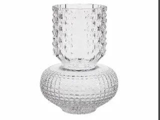 Jarrón de cristal texturizado