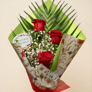 Ramo De 3 Rosas Rojas