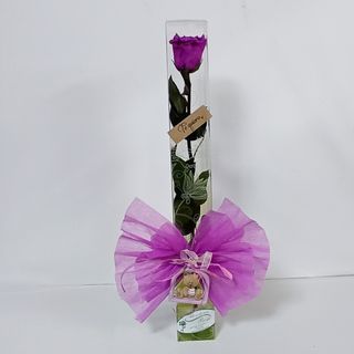 Rosa eterna caja grande, color buganvilla+detalle decorativo