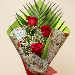 Ramo De 3 Rosas Rojas