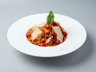 Espaguetis amatriciana