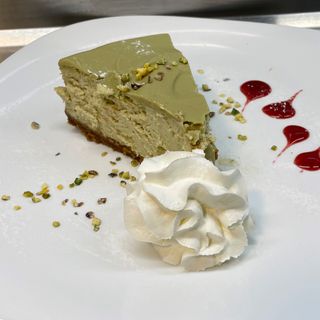 Tarta de queso de pistacho 
