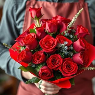 Ramo de 10 rosas rojas