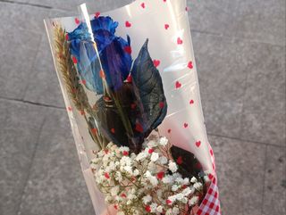 Rosa azul presentada