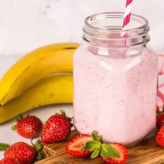 Smoothie de fresa y platano