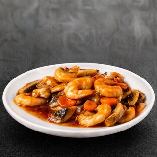 Gambas salteadas con picantes