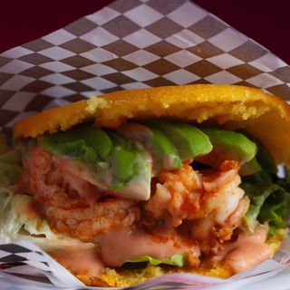 Arepa de gambas