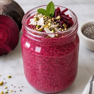 Chia Pudding de Remolacha.