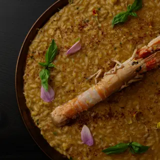 Risotto Agli Scampi Crudo E Cotto Al Profumo Di Limone