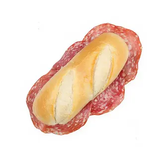 Bocadillo de salami y queso