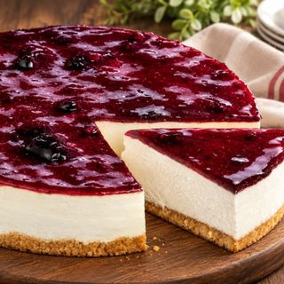 Tarta De Queso Y Arándano