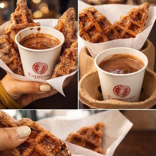 Crofres y chocolate caliente