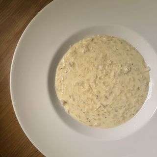 Risoni con salsa de queso