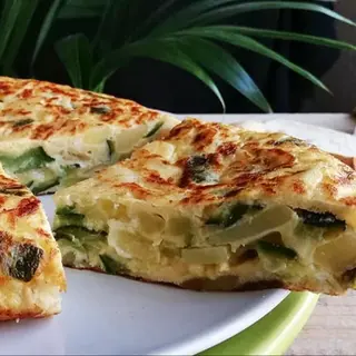 Pincho de tortilla de calabacín y patata