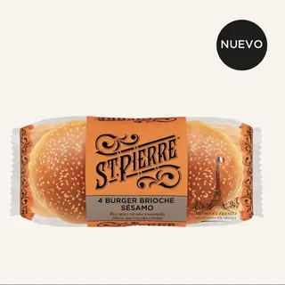 Pan Burger Brioche Sesamo ST. PIERRE - 4 unindades