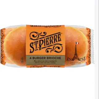 Pan Burger Brioche ST. PIERRE - 4 unidades