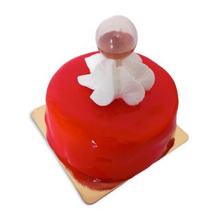 Mousse de chocolate y frambuesa con pipeta de cava