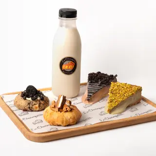 2 Porciones + 2 Cookies + Leche Merengada