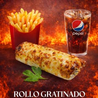 Menu Rollo Gratinado Solo Carne