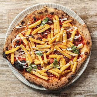 Pizza Wurstel patatas