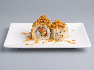 67-Spicy Salmón Crunch Roll (4 Pzs.)