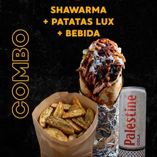 Menú 1P – Shawarma + Patatas Luxe + Bebida