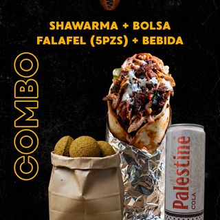 Menú 1P – Shawarma + Falafel (5 pzs.) + Bebida
