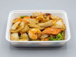 Gambas Con Salsa Curry