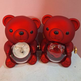 Oso rosa eterna y colgante