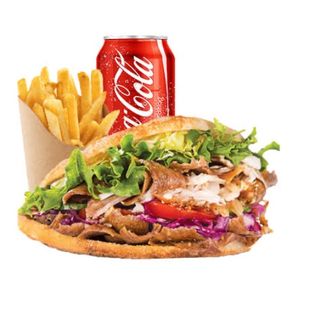 Menú pan pita con queso