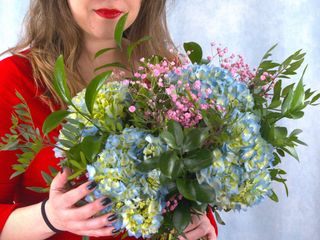 Ramo hortensias azules