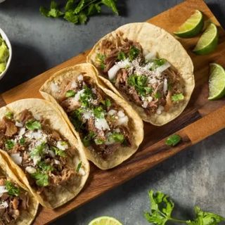 Menu tacos de carnitas (4ud)