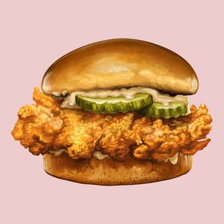 BRIOCHE DE POLLO FRITO CON SALSA SATAY