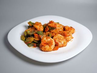 52.Gambas Con Salsa Picante
